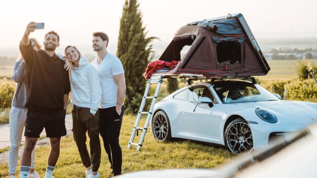 Porsche Roof Tent Camping Experience Rhine-Hesse ramble